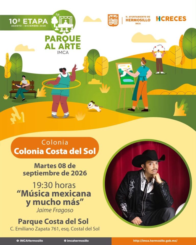 Parque al Arte en Hermosillo presenta concierto de Jaime Fragoso Parque al Arte en Hermosillo presenta concierto de Jaime Fragoso
