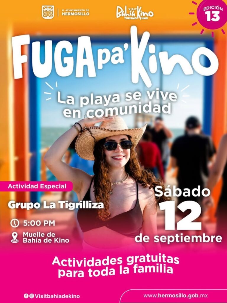 Evento gratuito con música en vivo en Bahía de Kino el 12 de septiembre