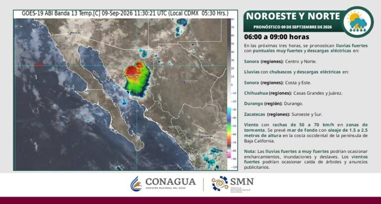 Lluvia ligera en Hermosillo y regreso del calor con hasta 45°C en Sonora Lluvia ligera en Hermosillo y regreso del calor con hasta 45°C en Sonora