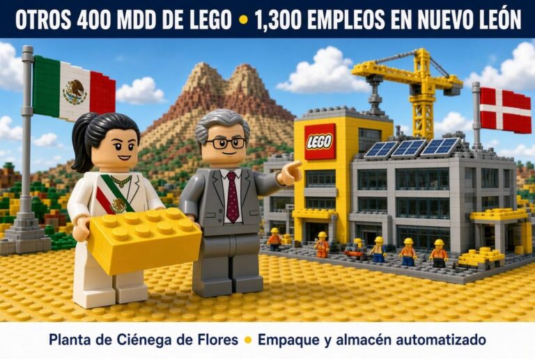 LEGO invertirá 400 millones de dólares en Nuevo León y generará más de 1,300 empleos