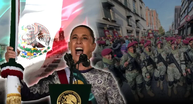 Claudia Sheinbaum encabeza desfile militar histórico con 99 aeronaves en el Zócalo