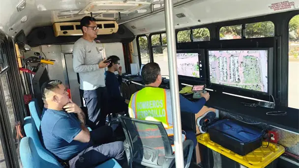 Bomberos de Hermosillo monitorean inundaciones en Miguel Alemán con drones