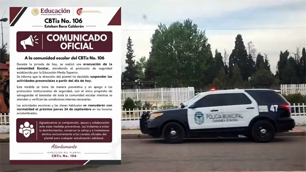 Suspenden clases en CBTis 106 de Cananea tras amenaza con arma de postas