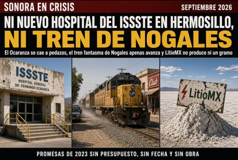 Presupuesto Federal 2027 excluye hospital ISSSTE en Hermosillo y reubicación de vías en Nogales