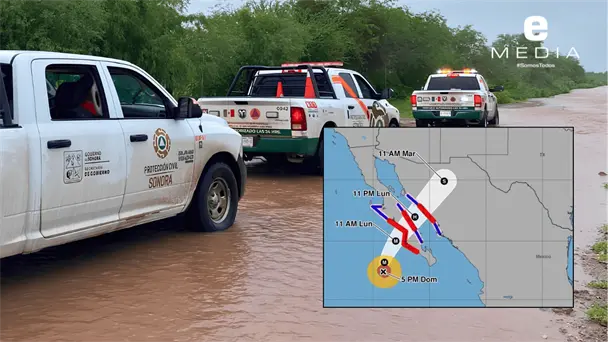 Prevén lluvias intensas en Sonora por huracán Polo entre el 28 y 30 de septiembre