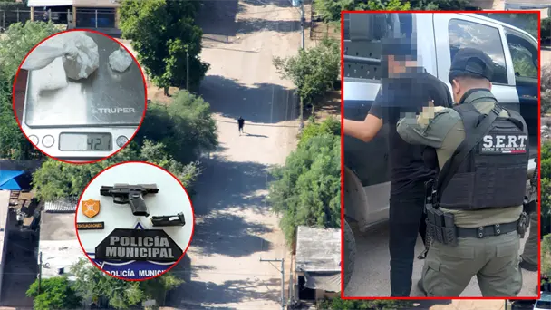 Detienen a dos objetivos prioritarios con droga y arma en Hermosillo Detienen a dos objetivos prioritarios con droga y arma en Hermosillo