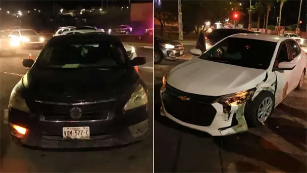 Accidente vial entre dos sedanes en Hermosillo sin lesionados Accidente vial entre dos sedanes en Hermosillo sin lesionados