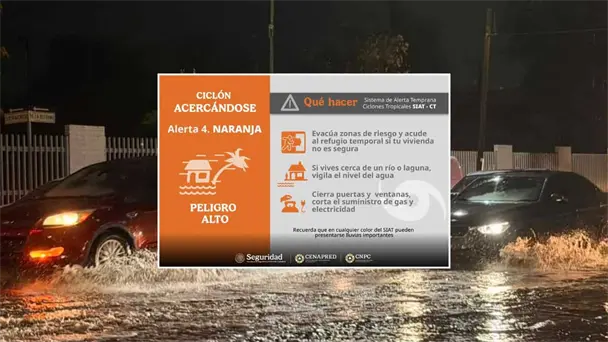 Protección Civil eleva a alerta naranja a 14 municipios de Sonora por huracán Polo