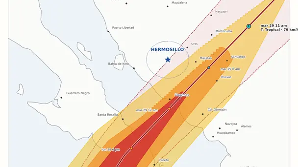 Huracán Polo categoría 3 se aproxima a Sonora con impacto en Guaymas, Empalme y Hermosillo