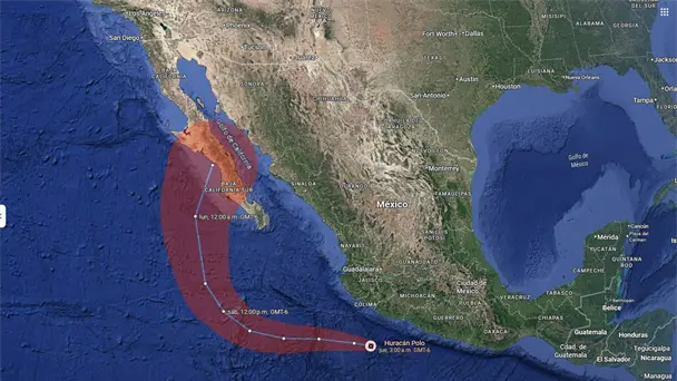 Huracán Polo categoría 5 se dirige a Sonora con alta probabilidad de impacto