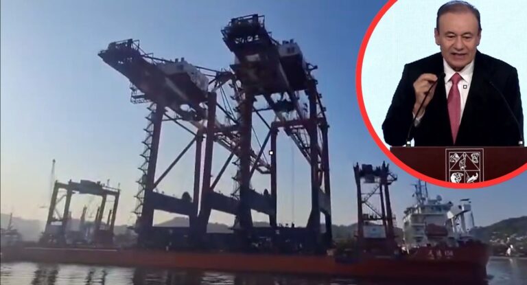 Traslado de grúas portacontenedores fortalece al Puerto de Guaymas Traslado de grúas portacontenedores fortalece al Puerto de Guaymas