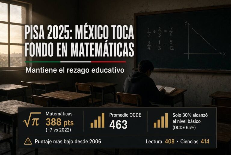 México registra su peor desempeño en matemáticas en PISA 2025 México registra su peor desempeño en matemáticas en PISA 2025