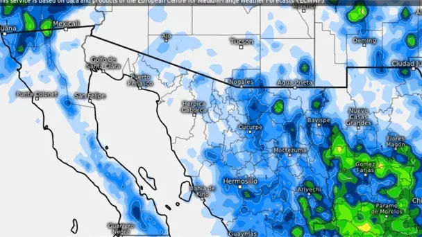 Aumentan lluvias y bajan temperaturas máximas en Sonora esta semana Aumentan lluvias y bajan temperaturas máximas en Sonora esta semana