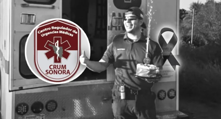 Fallece Alan Rodríguez, paramédico del CRUM Sonora, tras accidente con tractocamión en Hermosillo