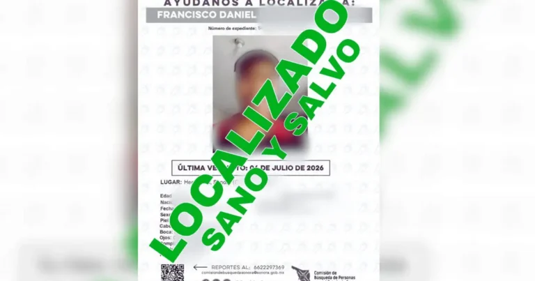 Detienen en Cajeme a menor reportado desaparecido en Hermosillo por presunto narcomenudeo
