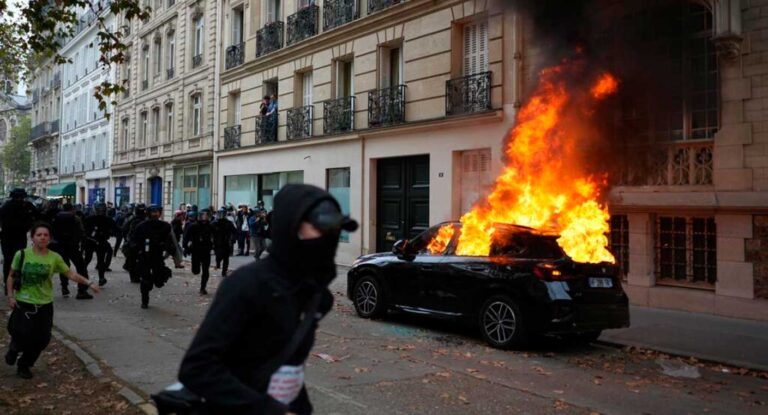 Protestas por el costo de vida en Francia dejan 272 detenidos y daños en varias ciudades