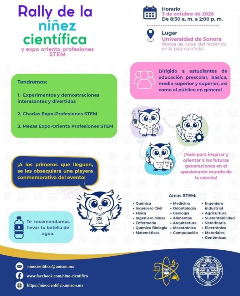 Ciencia y orientación profesional reunieron a estudiantes en la Universidad de Sonora