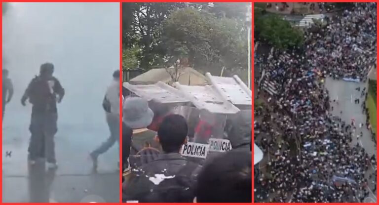 Protesta por agua sucia en Guadalajara termina con represión policial frente a Casa Jalisco