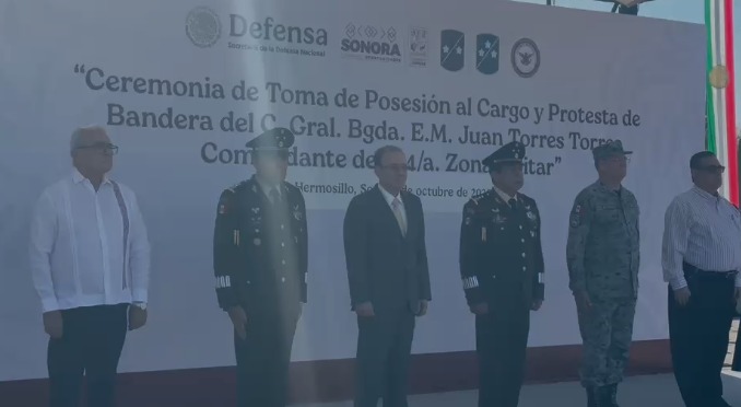 Juan Torres Torres rinde protesta como comandante de la 4a Zona Militar en Hermosillo
