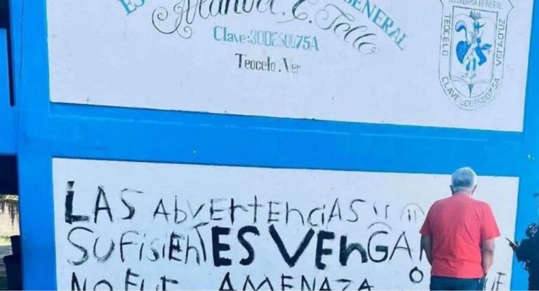 Suspenden clases en secundaria de Teocelo, Veracruz, tras amenazas y hallazgo de materiales quemados