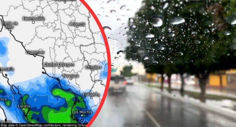 Prevén lluvias moderadas a fuertes en el sur de Sonora durante la madrugada del lunes