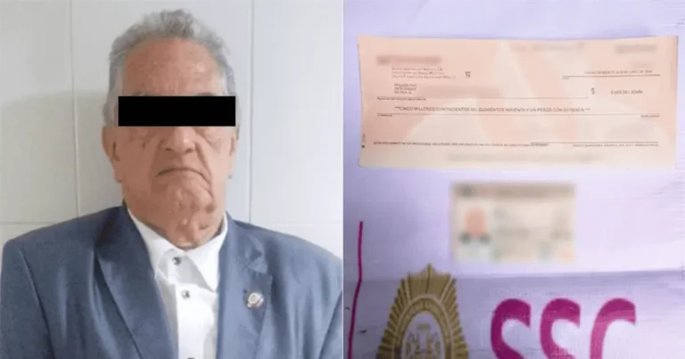 Detienen a hombre de 73 años en CDMX por intentar cobrar cheque presuntamente apócrifo de más de cinco millones