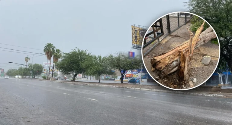 Hermosillo registra lluvias por segundo día consecutivo debido al Huracán Rachel