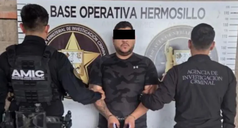 Detienen en Hermosillo a Carlos Iván “N”, alias “El Chore”, por tráfico de fentanilo y con orden de extradición a EE.UU.