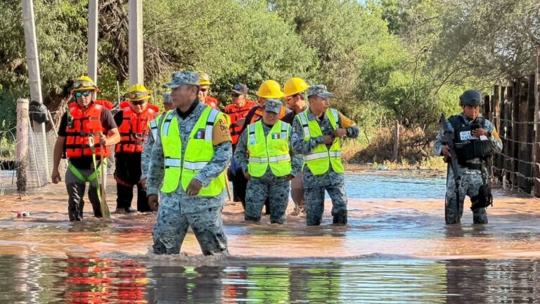 Más de seis mil elementos participan en operativo de recuperación tras huracán Polo en Sonora
